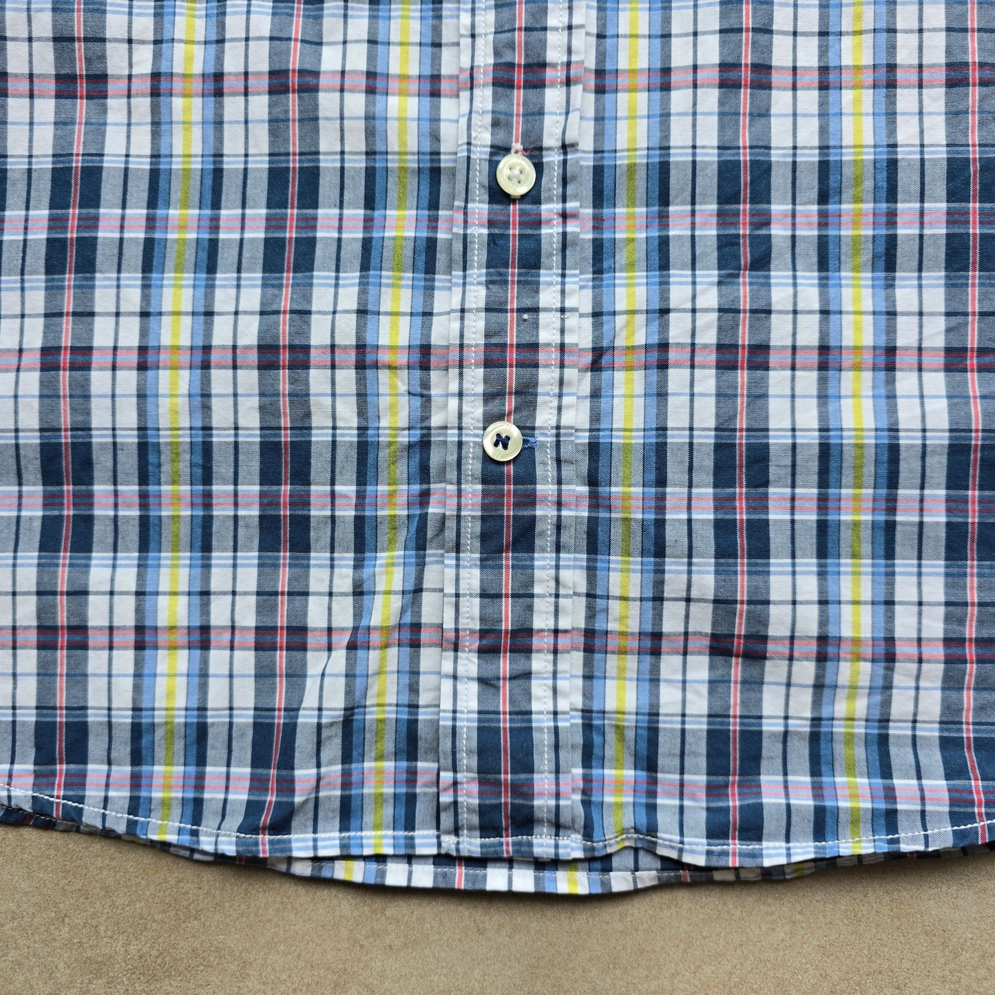 Nautica Plaid Short Sleeve Button Up Shirt - XL