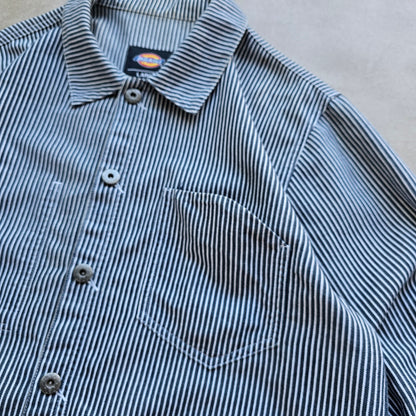 Dickies Hickory Stripe Button Up Shirt -  L