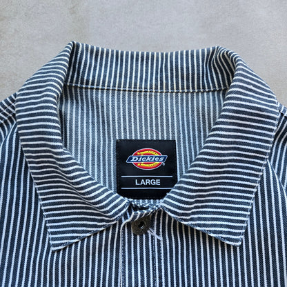 Dickies Hickory Stripe Button Up Shirt -  L
