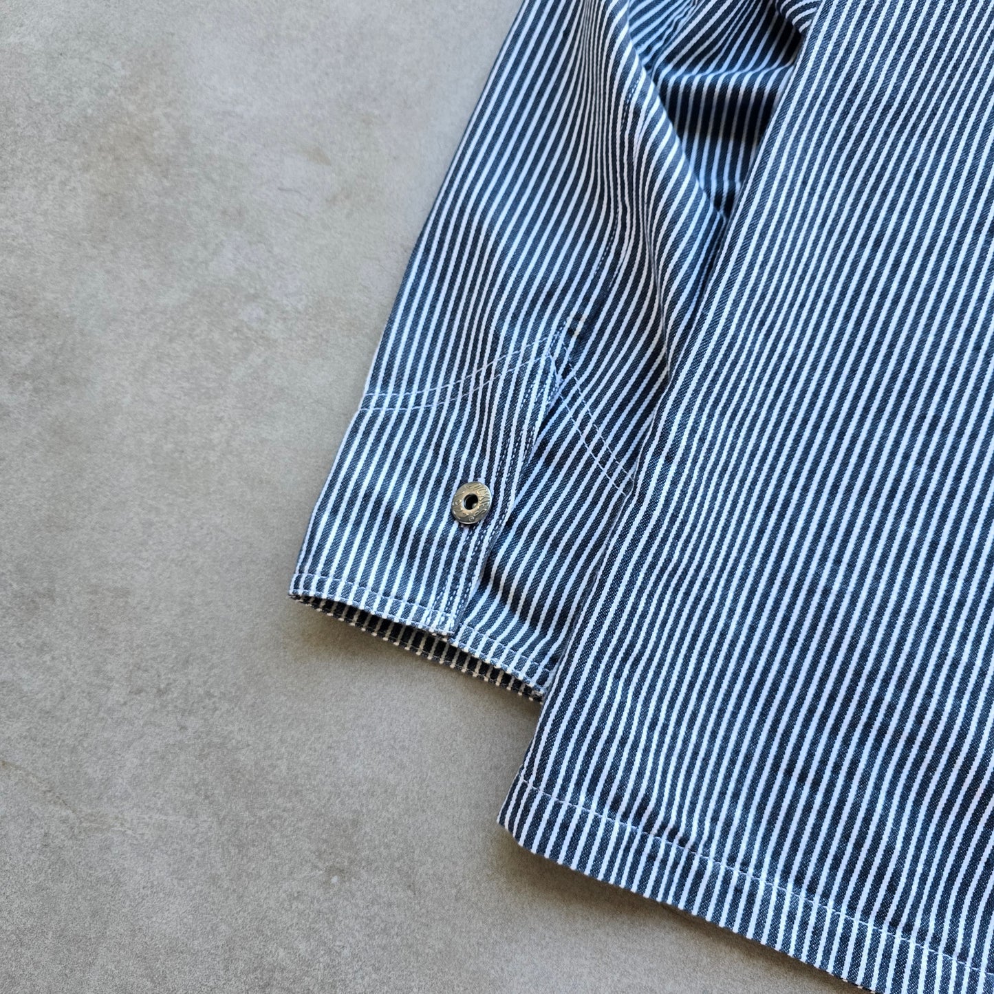 Dickies Hickory Stripe Button Up Shirt -  L