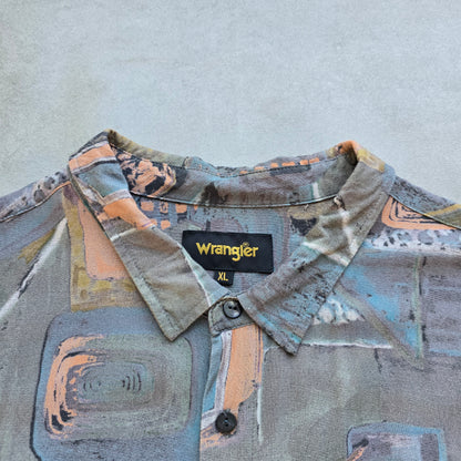 Wrangler Abstract Button Up Shirt - XL