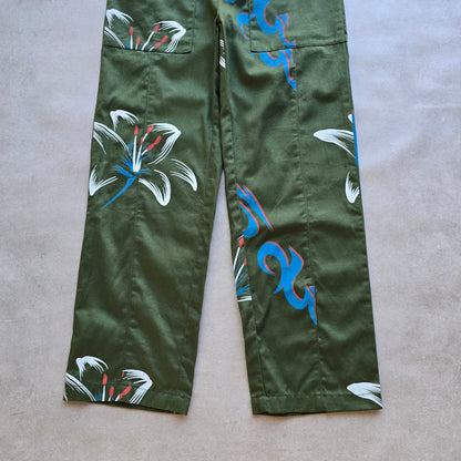 Jungles Tribal Flower Workwear Pants (NEW) - 30