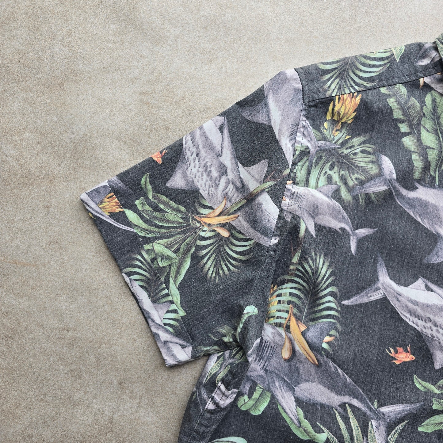 Mambo Loud Sharks Button Up Shirt - S