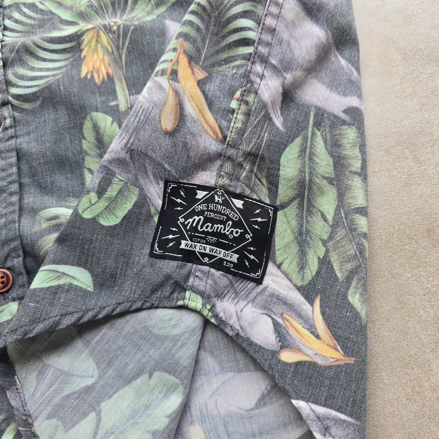 Mambo Loud Sharks Button Up Shirt - S