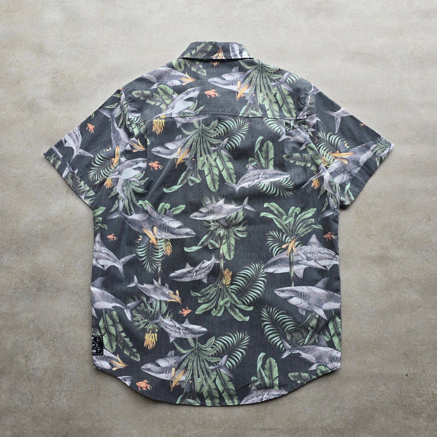 Mambo Loud Sharks Button Up Shirt - S