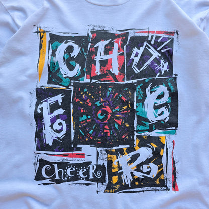 Vintage 90's 'Cheer' Fruit Of The Loom Tee - M/L