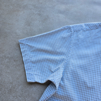Y2K Nautica Check Short Sleeve Button Up Shirt - M