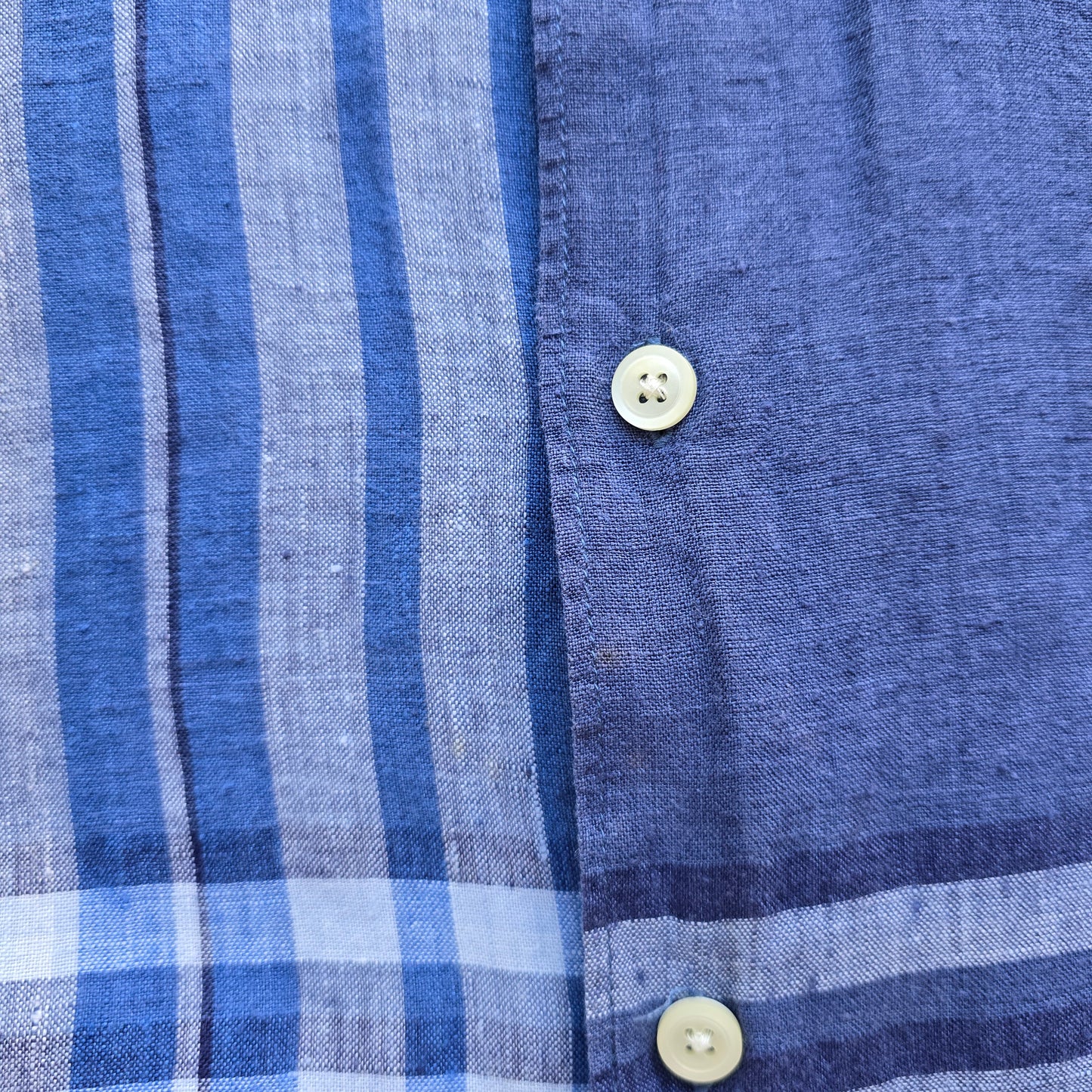 Nautica Linen Short Sleeve Button Up Shirt - M/L
