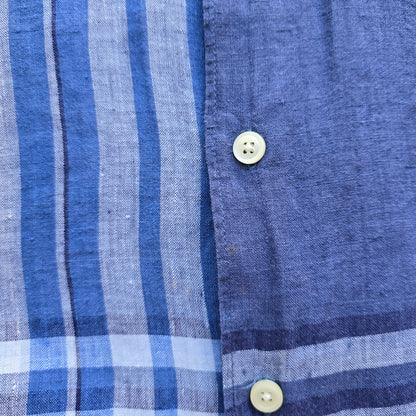 Nautica Linen Short Sleeve Button Up Shirt - M/L