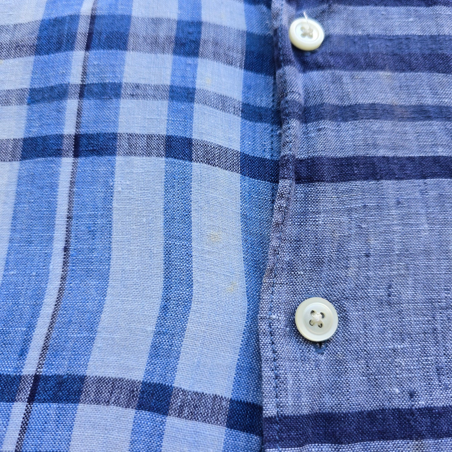 Nautica Linen Short Sleeve Button Up Shirt - M/L