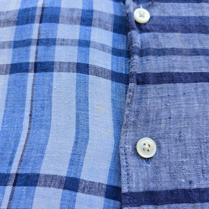 Nautica Linen Short Sleeve Button Up Shirt - M/L