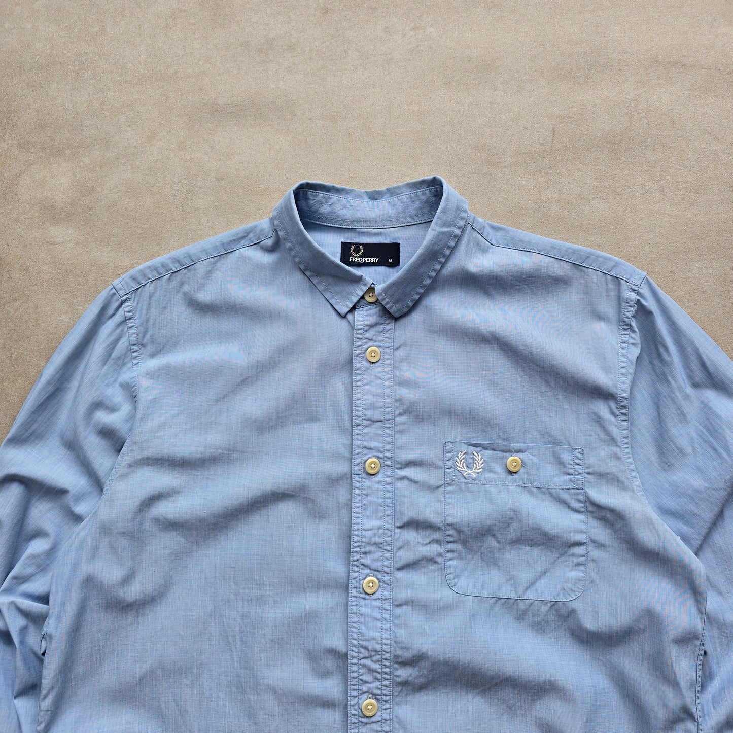 Fred Perry Long Sleeve Button Up Shirt - M
