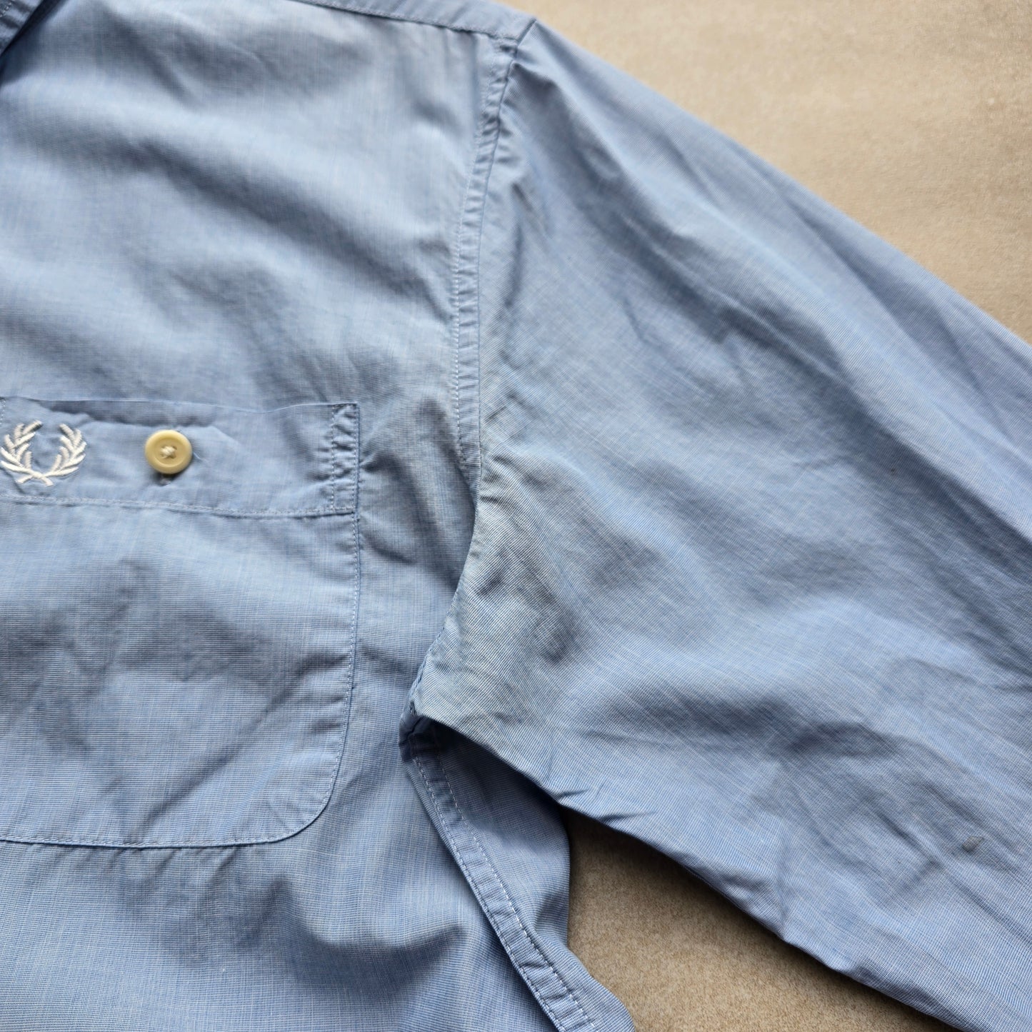 Fred Perry Long Sleeve Button Up Shirt - M