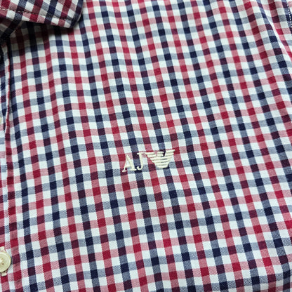Armani Jeans Check Long Sleeve Button Up Shirt - L