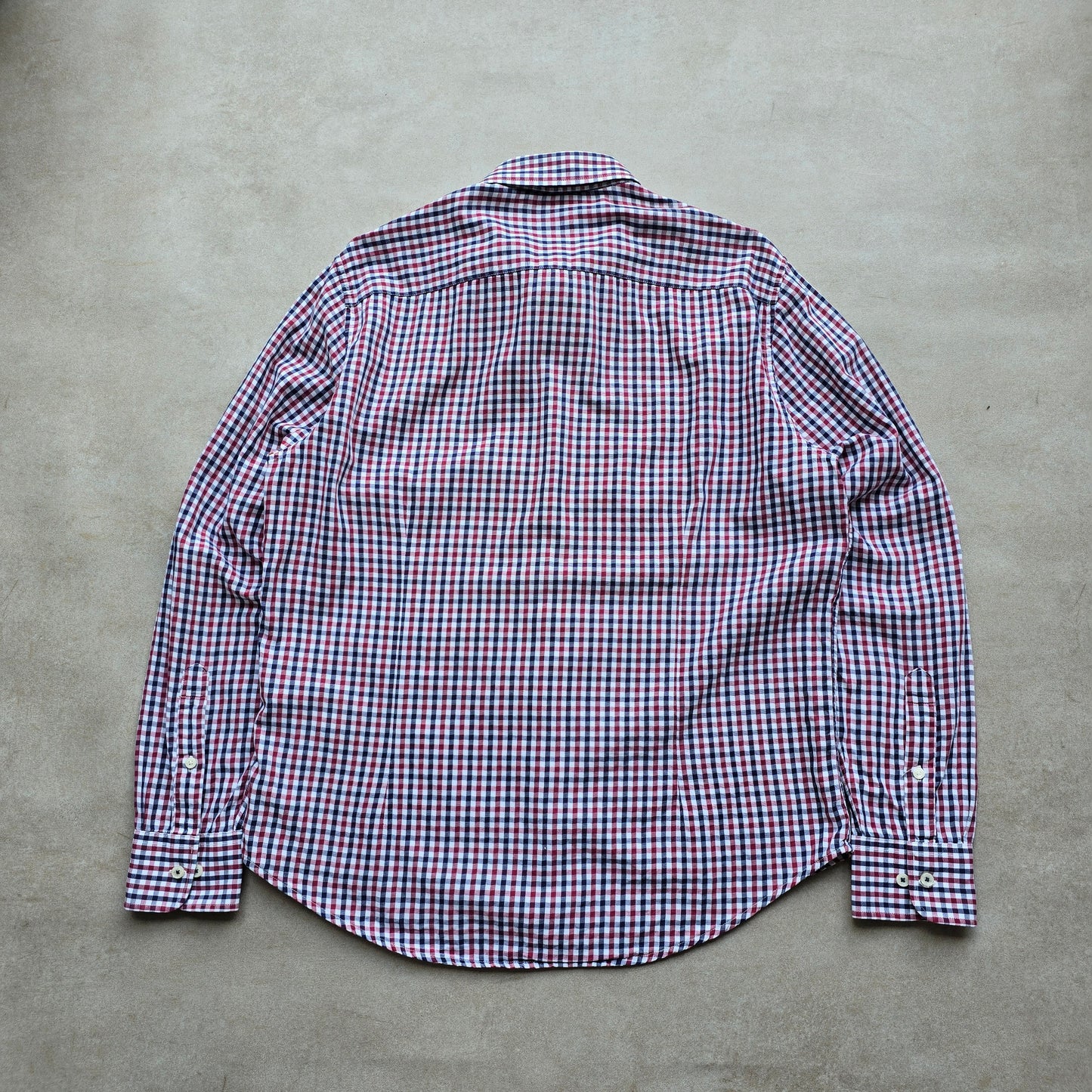Armani Jeans Check Long Sleeve Button Up Shirt - L