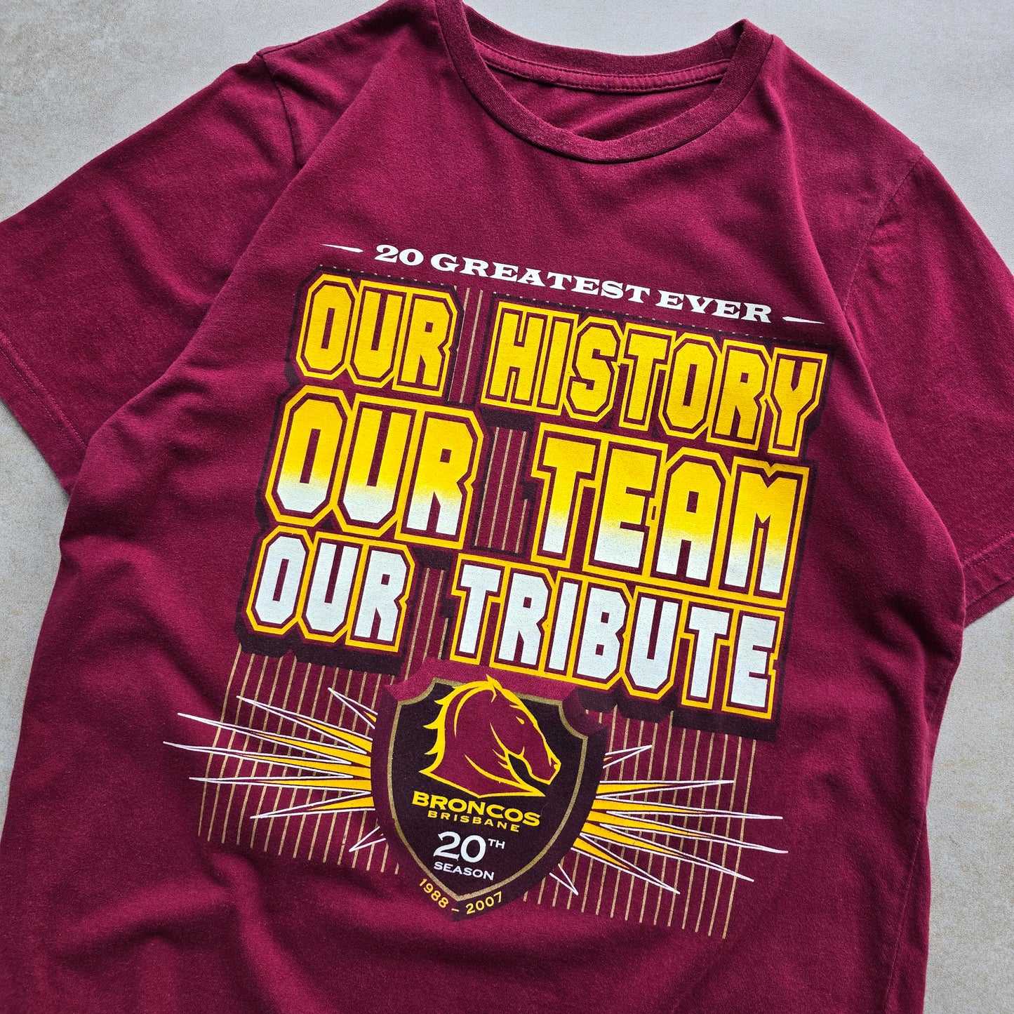 NRL Brisbane Broncos 2007 Tee - S/M
