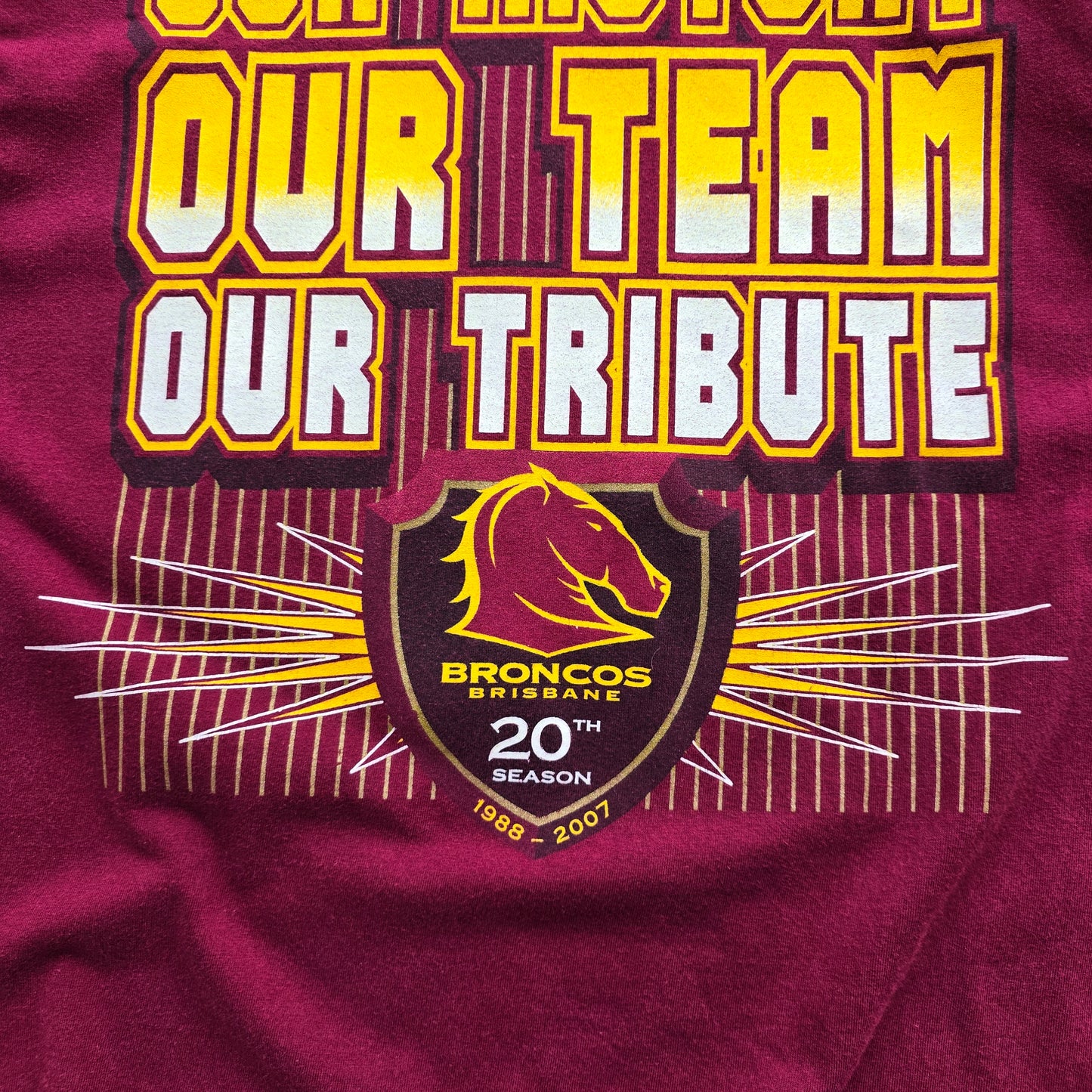 NRL Brisbane Broncos 2007 Tee - S/M
