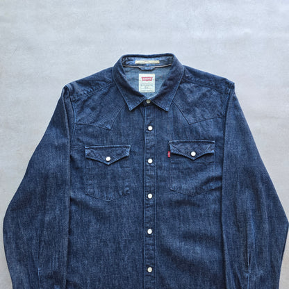 Levi's Pearl Snap Long Sleeve Denim Shirt - L