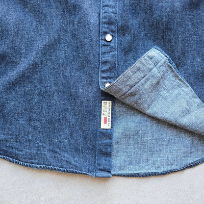 Levi's Pearl Snap Long Sleeve Denim Shirt - L