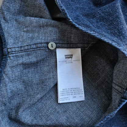 Levi's Pearl Snap Long Sleeve Denim Shirt - L