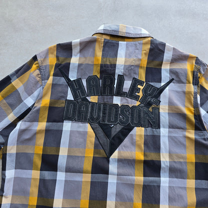 Harley Davison Short Sleeve Button Up Shirt - L