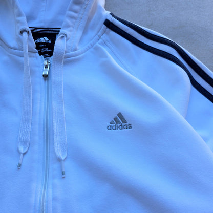 Y2K Adidas Full Zip Hoodie - L