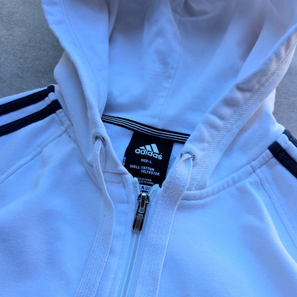 Y2K Adidas Full Zip Hoodie - L