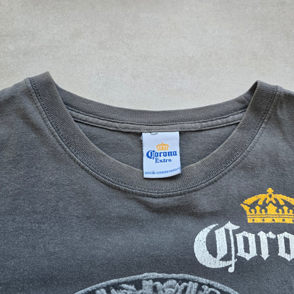 RARE Vintage Corona Cancun Mexico Aztec Calendar Tee - L