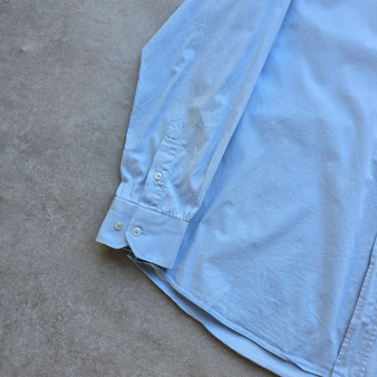 Moschino Embroidered Heart Blue Button Up Shirt - L
