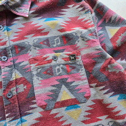 Mambo Loud Flannel Button Up Shirt - S