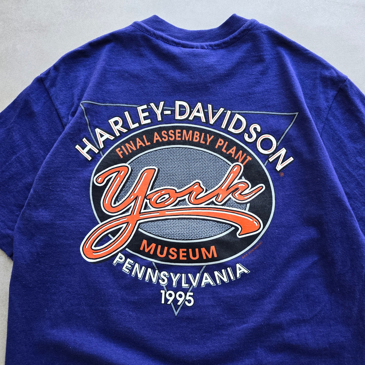 Vintage 1995 Harley Davidson York Museum Tee - S/M