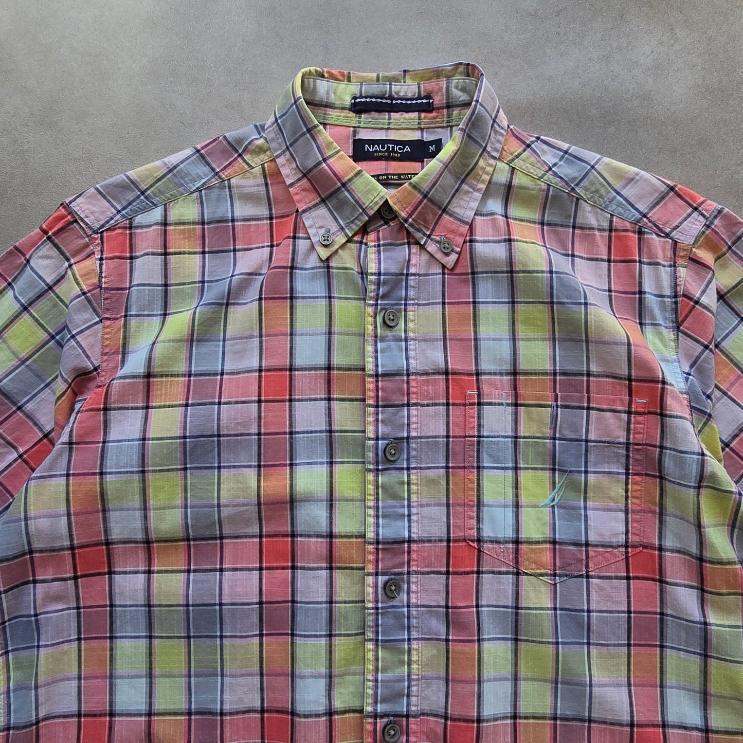 Nautica Short Sleeve Button Up Shirt - M