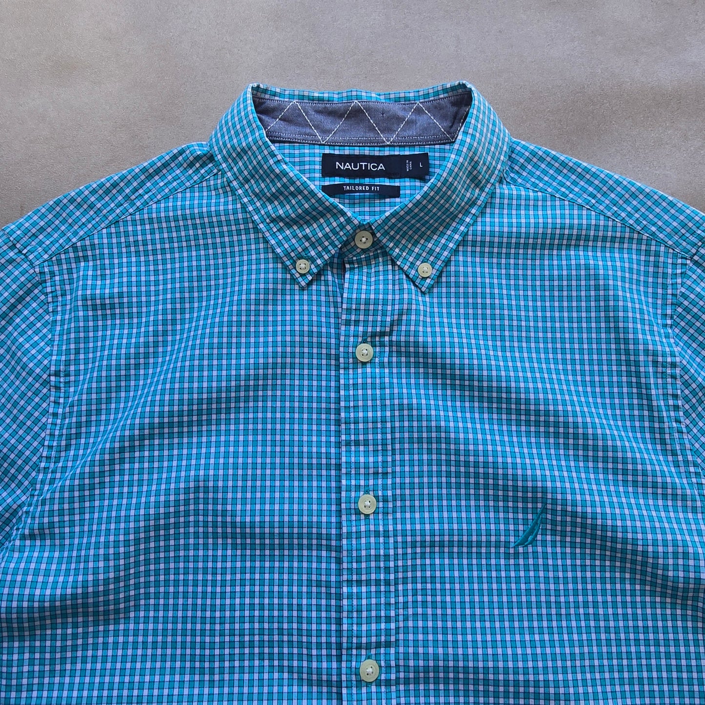 Nautica Short Sleeve Button Up Shirt (NEW) - M/L