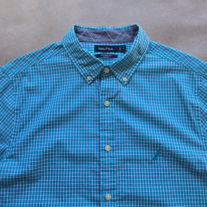 Nautica Short Sleeve Button Up Shirt (NEW) - M/L