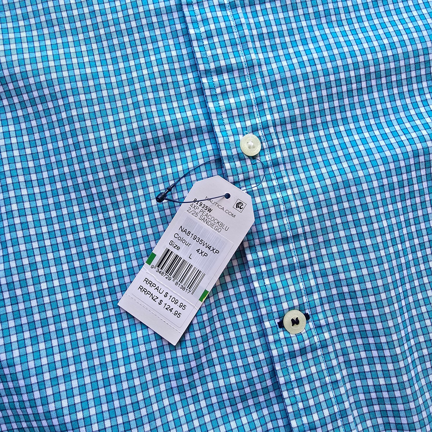 Nautica Short Sleeve Button Up Shirt (NEW) - M/L