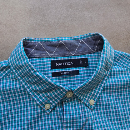 Nautica Short Sleeve Button Up Shirt (NEW) - M/L