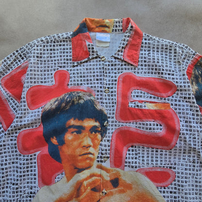 Vintage Bruce Lee AOP Button Up Shirt - M