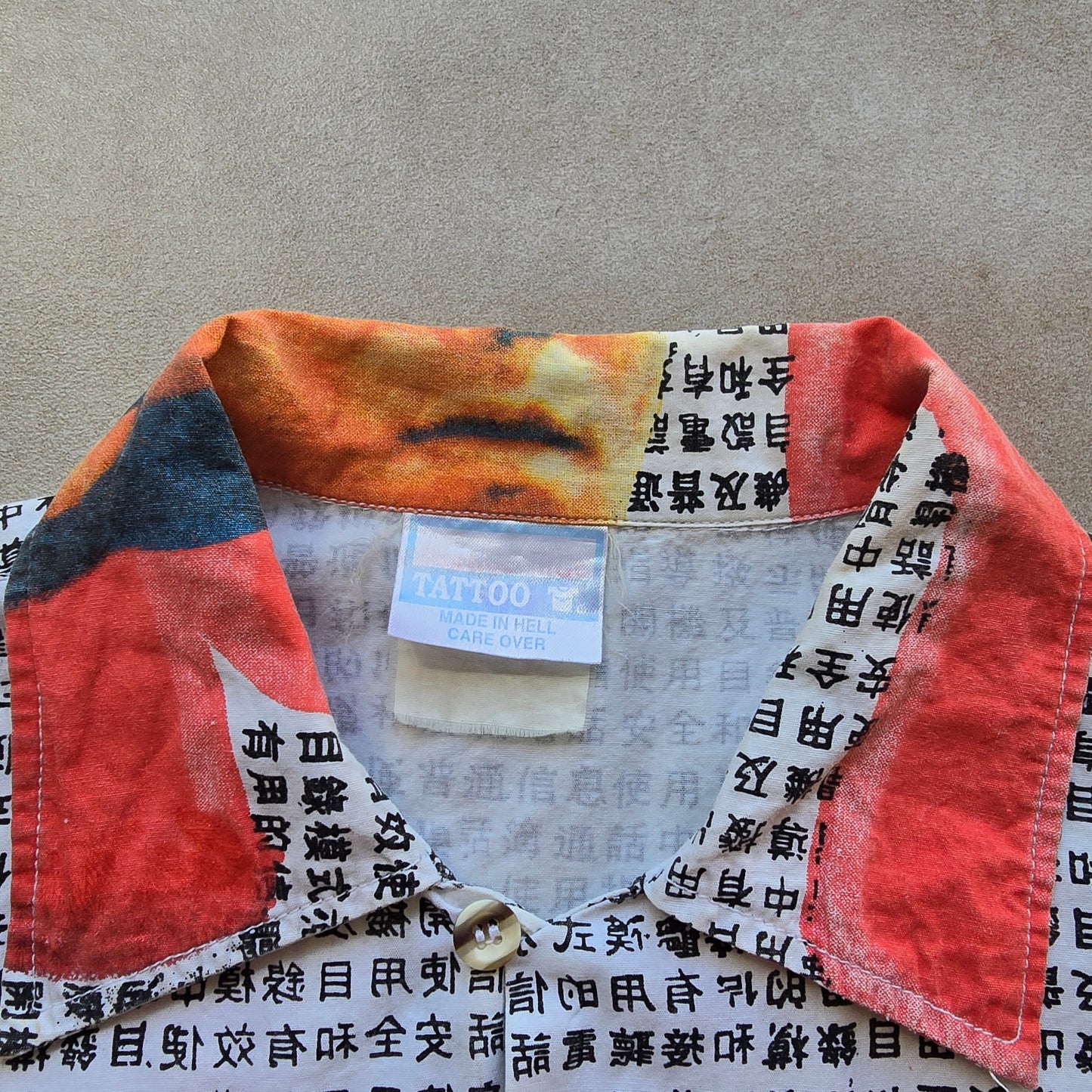 Vintage Bruce Lee AOP Button Up Shirt - M