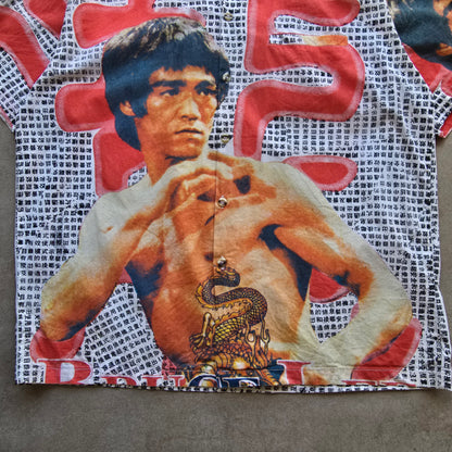 Vintage Bruce Lee AOP Button Up Shirt - M