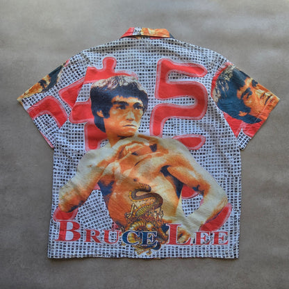 Vintage Bruce Lee AOP Button Up Shirt - M