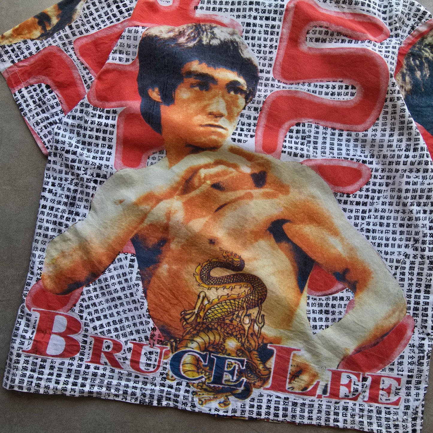 Vintage Bruce Lee AOP Button Up Shirt - M