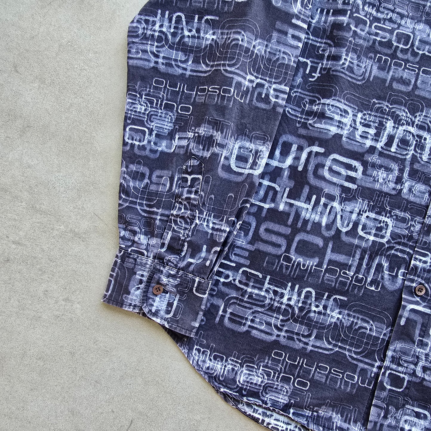 RARE Vintage Moschino 'Future' AOP Button Up Shirt - XL