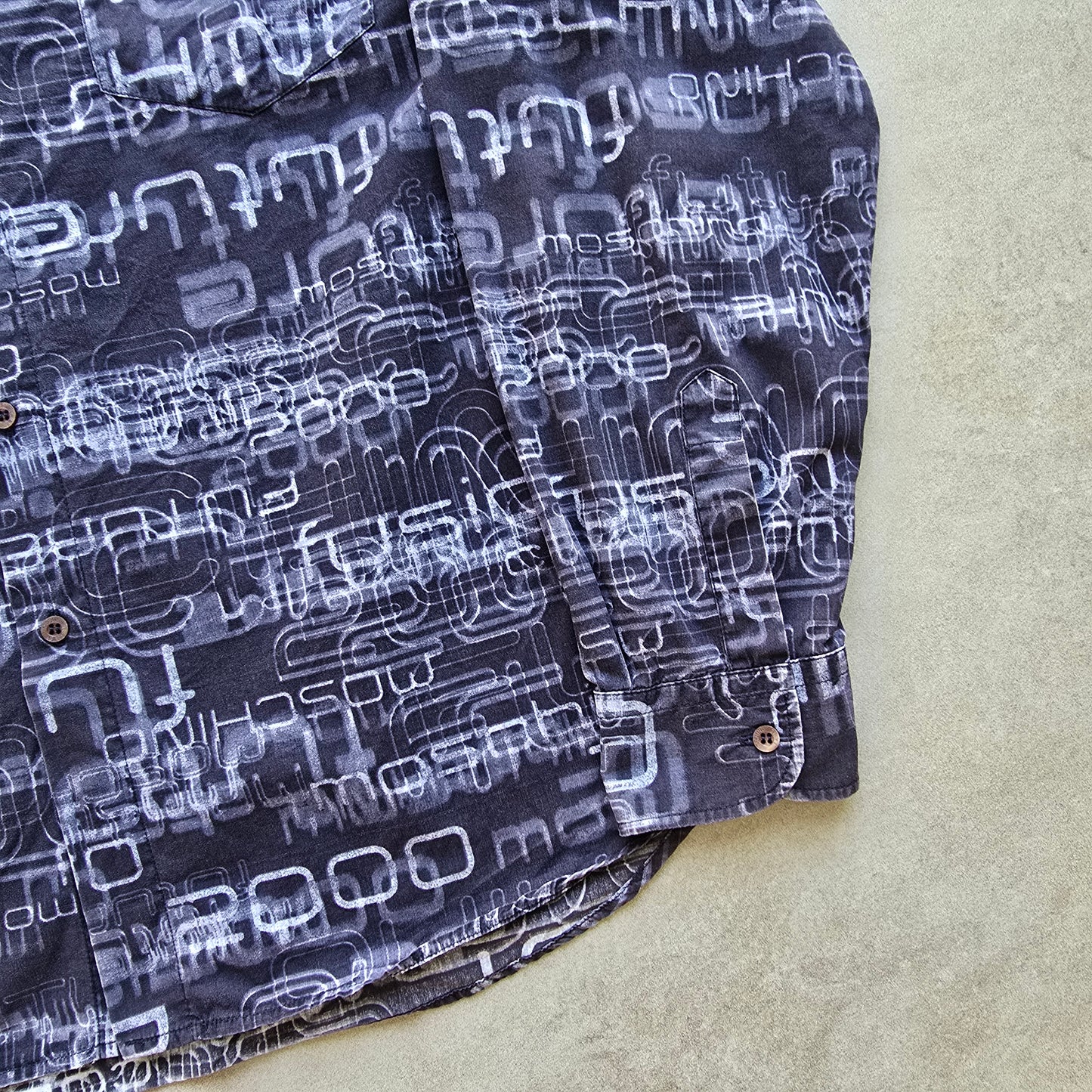 RARE Vintage Moschino 'Future' AOP Button Up Shirt - XL