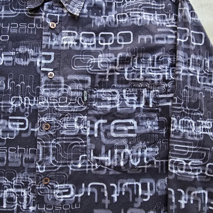 RARE Vintage Moschino 'Future' AOP Button Up Shirt - XL
