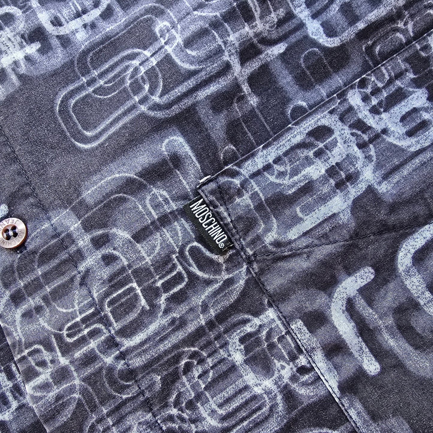 RARE Vintage Moschino 'Future' AOP Button Up Shirt - XL
