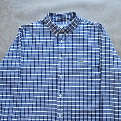 Lacoste Check Long Sleeve Button Up Shirt - M/L