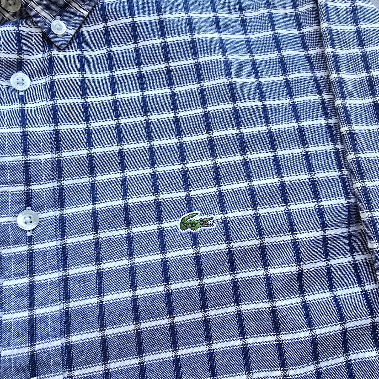 Lacoste Check Long Sleeve Button Up Shirt - M/L