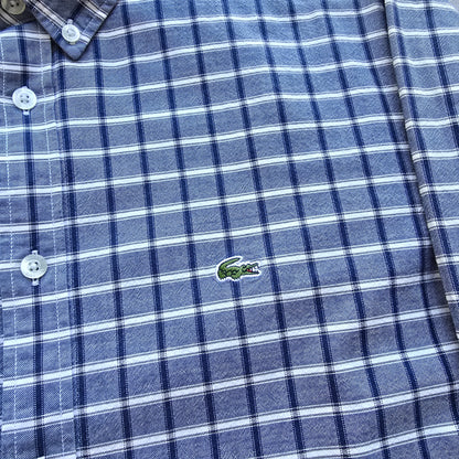 Lacoste Check Long Sleeve Button Up Shirt - M/L