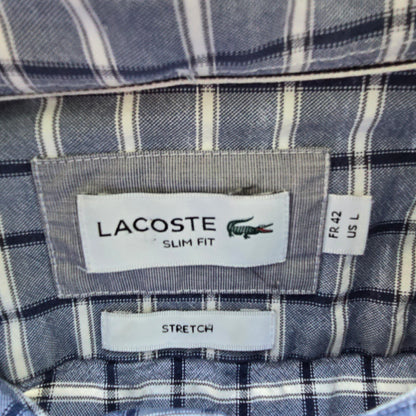 Lacoste Check Long Sleeve Button Up Shirt - M/L