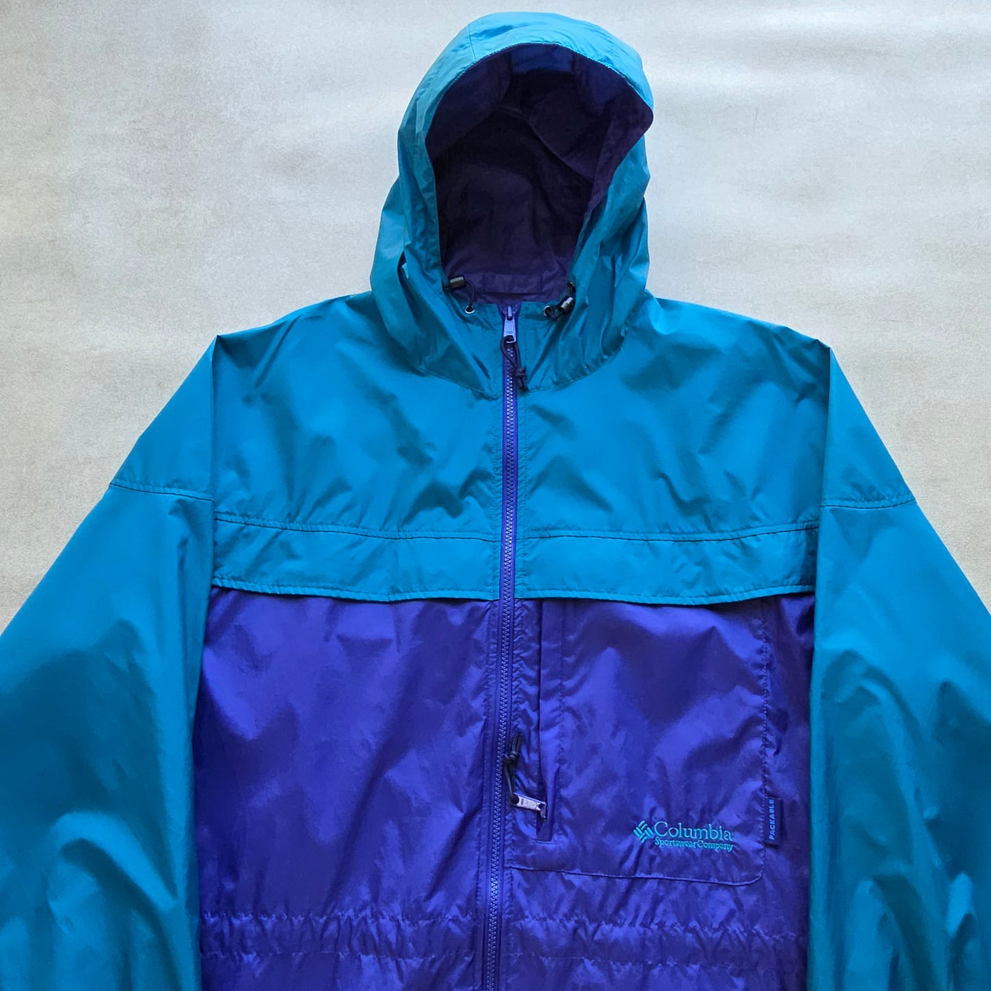 Vintage Columbia Packable Rain Jacket - L